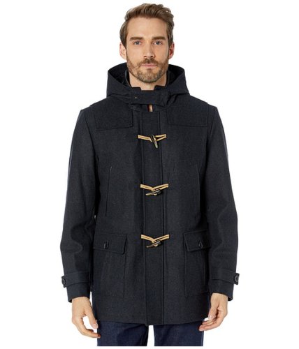 Imbracaminte barbati nautica hooded wool toggle coat w quilted lining charcoal