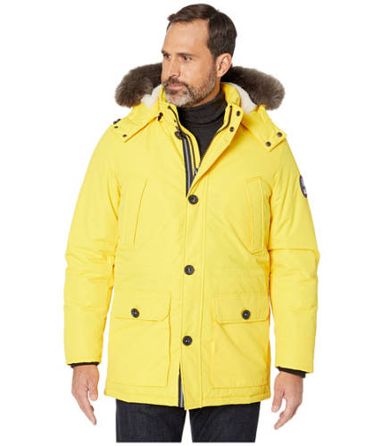 Imbracaminte barbati nautica parka w sherpa lined and faux fur hood lemon chrome