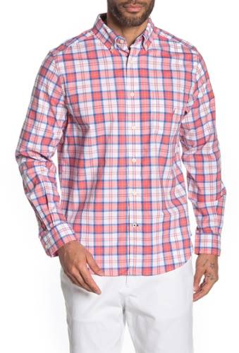 Imbracaminte barbati nautica stretch fit plaid button-down shirt coraldream