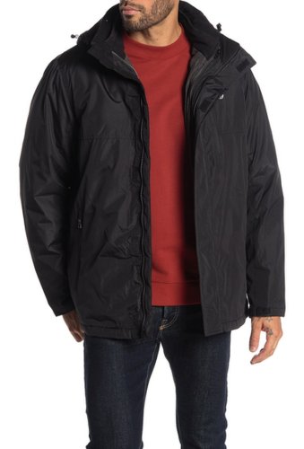 Imbracaminte barbati nautica water-resistant 3-in-1 hooded shell quilted liner jacket black
