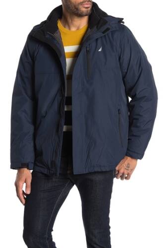 Imbracaminte barbati nautica water-resistant 3-in-1 hooded shell quilted liner jacket dknavy