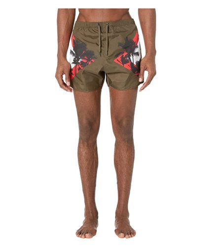 Imbracaminte barbati neil barrett palm modernist swim shorts militaryredwhite
