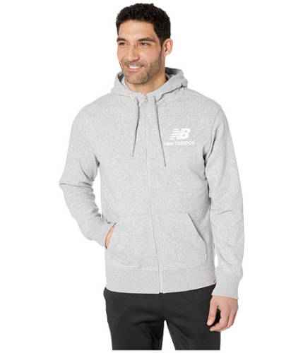 Imbracaminte barbati new balance essentials stacked logo full zip hoodie athletic grey