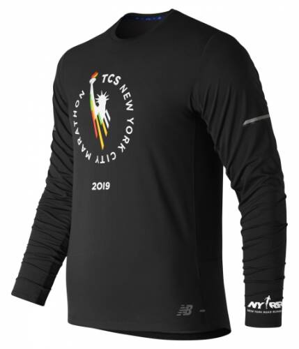 Imbracaminte barbati new balance men\'s 2019 nyc marathon nb ice 20 long sleeve black