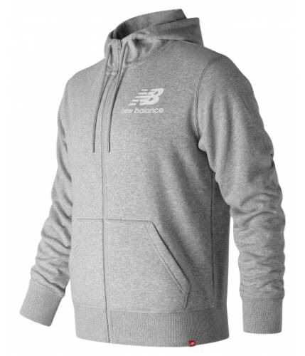 Imbracaminte barbati new balance men\'s essentials stacked logo full zip hoodie grey