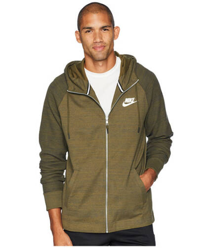 Imbracaminte barbati Nike nsw av15 hoodie full-zip knit olive canvasheatherwhite