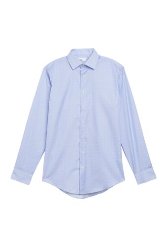 Imbracaminte barbati nordstrom rack abstract print trim fit shirt blue grapemist