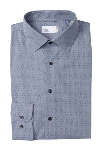 Imbracaminte barbati nordstrom rack dobby trim fit dress shirt blue - white slub