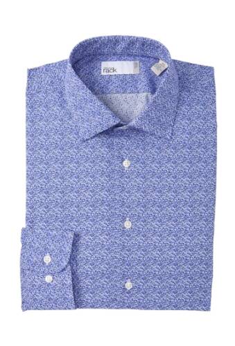 Imbracaminte barbati nordstrom rack floral trim fit dress shirt blue - white ditsy floral