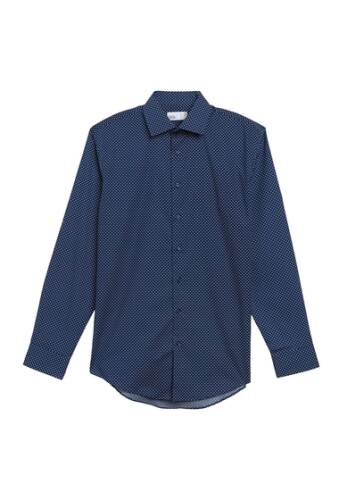 Imbracaminte barbati nordstrom rack geo print trim fit shirt blue estate