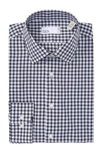 Imbracaminte barbati nordstrom rack gingham print trim fit dress shirt navy peacoat