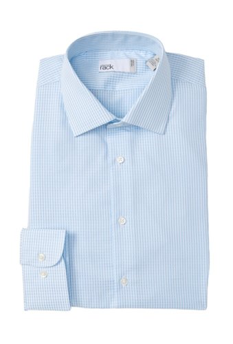 Imbracaminte barbati nordstrom rack herringbone gingham trim fit dress shirt blue- white herringbone plaid