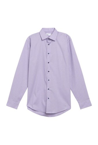 Imbracaminte barbati nordstrom rack plaid trim fit shirt purple verbena