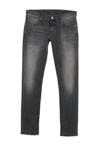 Imbracaminte barbati nudie tight terry skinny jeans - 30-32 inseam grey pinstripe
