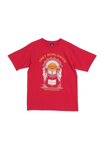 Imbracaminte barbati obey knowledge action graphic print t-shirt red