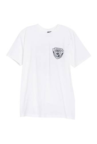 Imbracaminte barbati obey union worldwide graphic t-shirt white