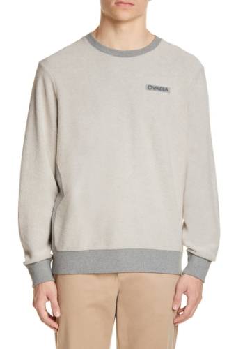 Imbracaminte barbati ovadia and sons inside out crew neck sweatshirt heather gray