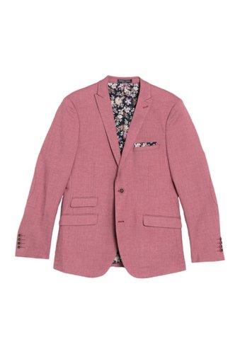 Imbracaminte barbati paisley gray solid peak collar two button notch collar jacket raspberry