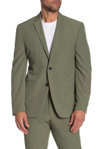 Imbracaminte barbati perry ellis green solid two button notch lapel very slim fit performance tech suit separates jacket light green solid