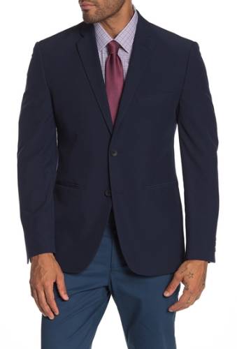 Imbracaminte barbati perry ellis navy solid two button notch lapel performance tech very slim fit suit separates jacket blue solid