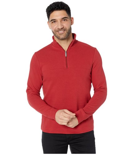 Imbracaminte barbati perry ellis ottoman rib knit 14 zip long sleeve shirt red dahlia