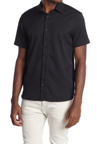Imbracaminte barbati perry ellis short sleeve button-down shirt black
