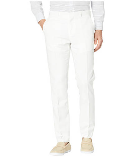 Imbracaminte barbati perry ellis slim fit linen cotton end on end dress pants bright white