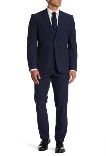 Imbracaminte barbati perry ellis solid very slim fit performance tech 2-piece suit blue solid