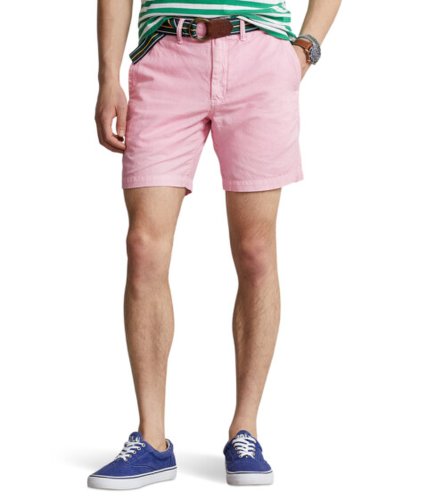 Imbracaminte barbati polo ralph lauren 8quot straight fit linen-cotton shorts carmel pink