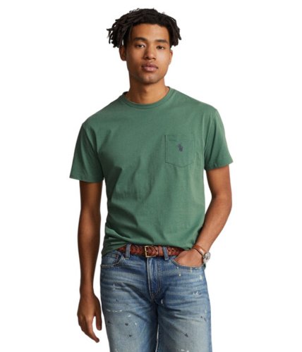 Imbracaminte barbati polo ralph lauren classic fit jersey pocket t-shirt washed forest