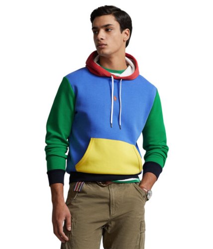 Imbracaminte barbati polo ralph lauren color-blocked double-knit hoodie blue