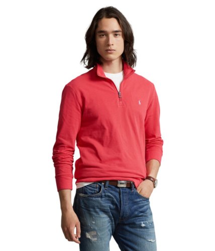 Imbracaminte barbati polo ralph lauren cotton mesh 14 zip pullover red