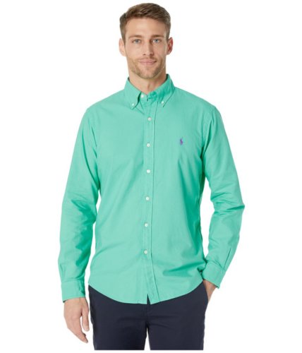 Imbracaminte barbati polo ralph lauren garment dyed oxford shirt green