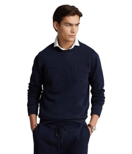 Imbracaminte barbati polo ralph lauren logo double-knit sweatshirt aviator navy
