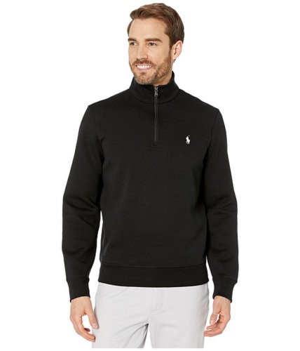Imbracaminte barbati polo ralph lauren quarter-zip double knit tech pullover polo black