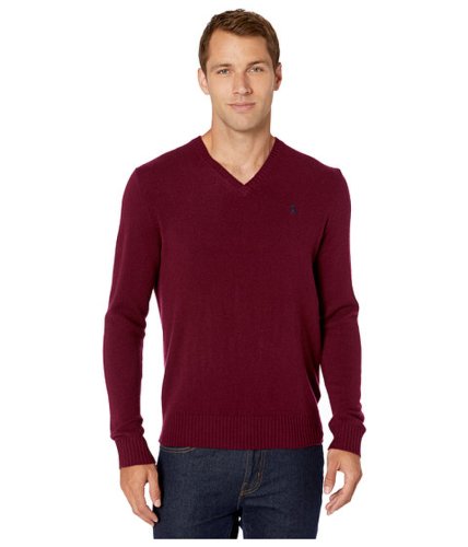 Imbracaminte barbati polo ralph lauren wool cashmere v-neck sweater classic burgundy heather