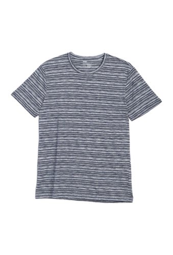 Imbracaminte barbati public opinion crew neck short sleeve space dye stripe print t-shirt navy white austin stripe