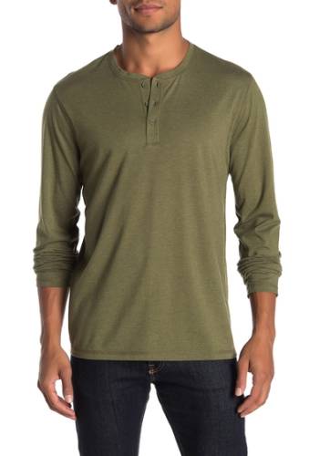 Imbracaminte barbati public opinion long sleeve solid henley olive moss