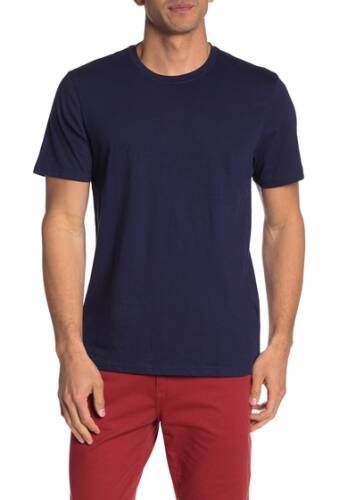 Imbracaminte barbati public opinion short sleeve solid crew neck t-shirt navy peacoat