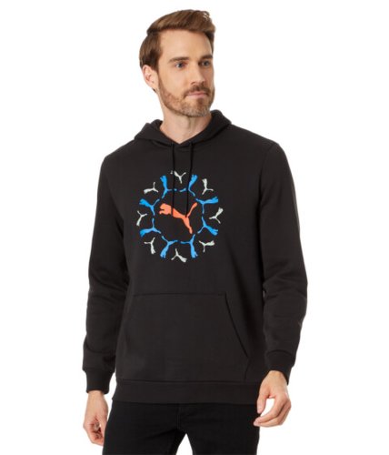 Imbracaminte barbati puma essentials graphic fleece hoodie puma black