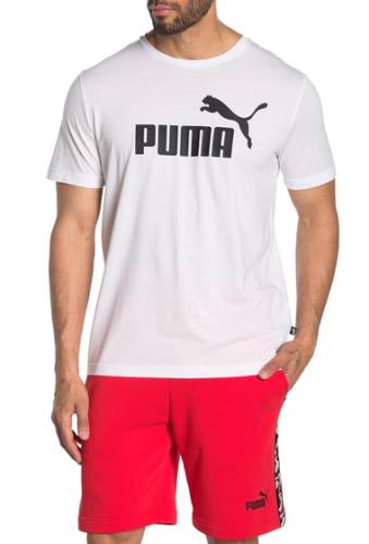 Imbracaminte barbati puma essentials heather brand logo t-shirt puma white