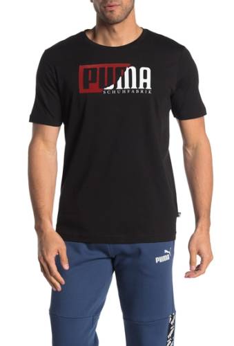 Imbracaminte barbati puma flocked logo t-shirt puma black