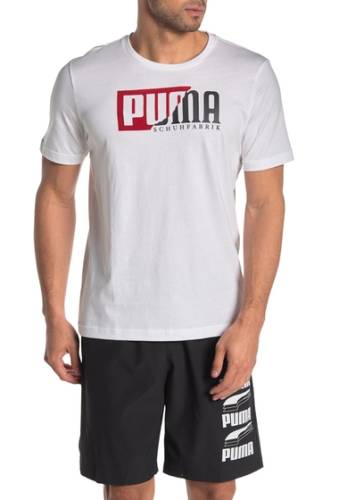 Imbracaminte barbati puma flocked logo t-shirt puma white
