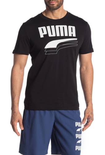Imbracaminte barbati puma rebel bold brand logo t-shirt puma black-puma white