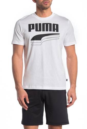 Imbracaminte barbati puma rebel bold brand logo t-shirt puma white-puma black