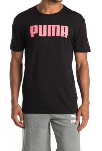 Imbracaminte barbati puma short sleeve brand logo graphic t-shirt black