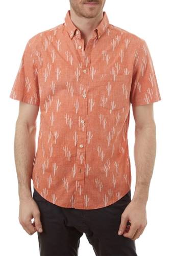 Imbracaminte barbati px cactus printed regular fit shirt orange