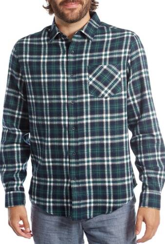 Imbracaminte barbati px gideon plaid long sleeve regular fit shirt forest