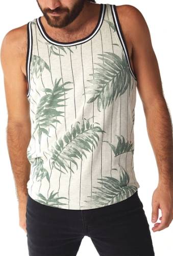 Imbracaminte barbati px palm stripe printed tank oartmeal heather
