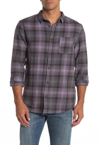 Imbracaminte barbati quiksilver fatherfly plaid flannel modern fit shirt tarmac fatherfly